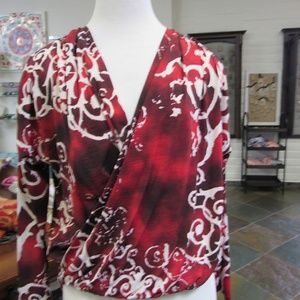 Faux Wrap Blouse